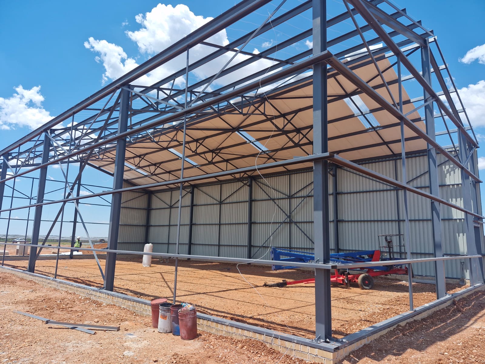 WBHO Solar Plant — Bakerville — Roof sheeting underway