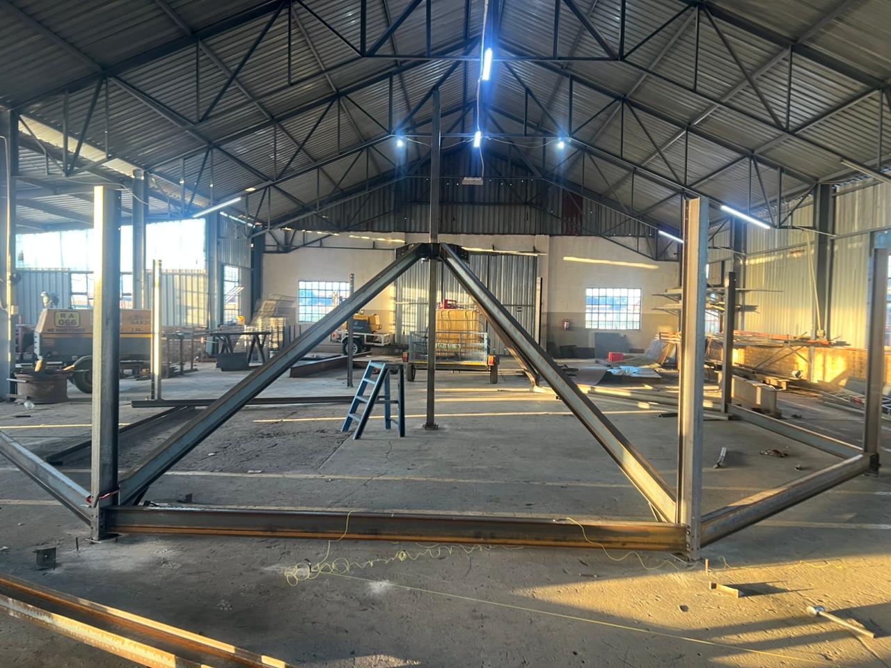 Saint Gabriel Church — Workshop trial-assembly — base ring & raker pyramid