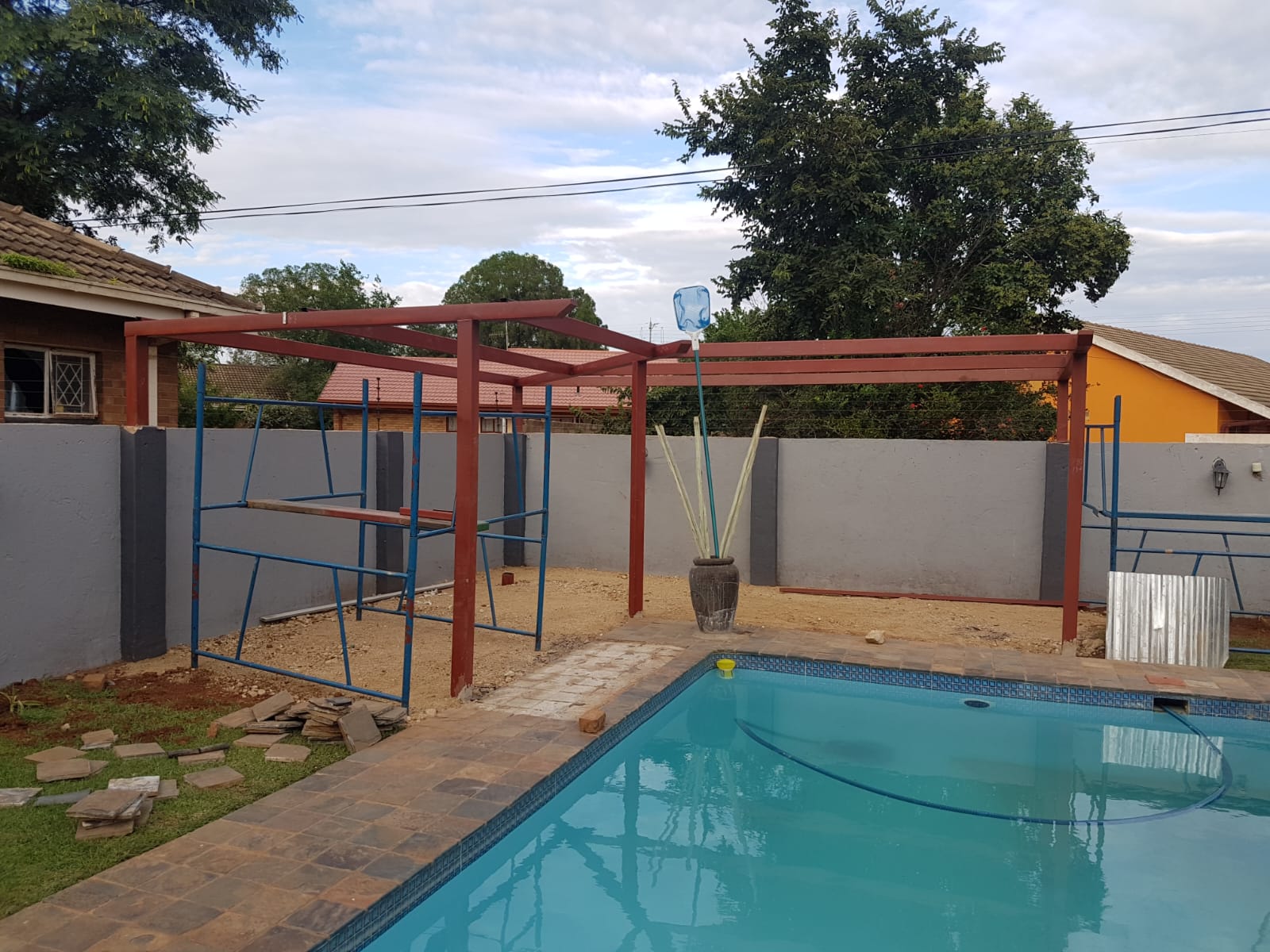 Poolside Decks — Pergola framework
