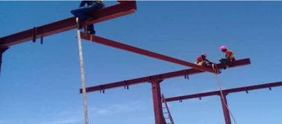 Puma Garage — Stella — Working at height — bolting roof beams